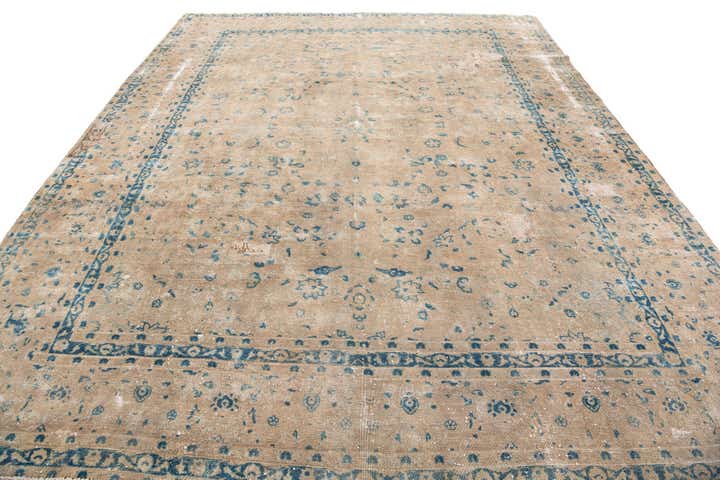 9' 6 x 12' Hand Knotted Ultra Vintage Persian Wool Rug