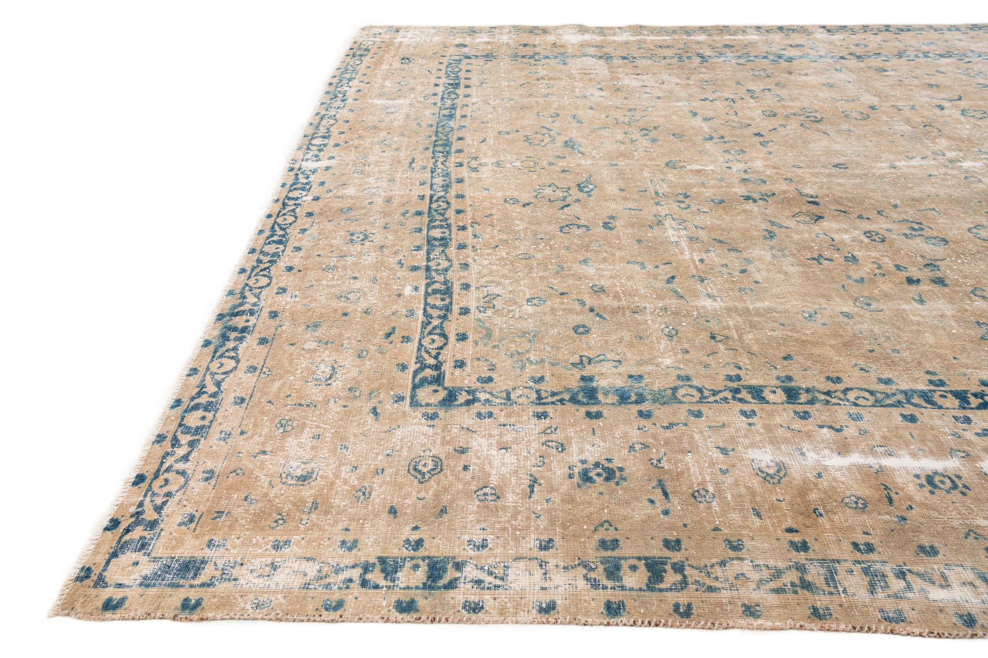 9' 6 x 12' Hand Knotted Ultra Vintage Persian Wool Rug