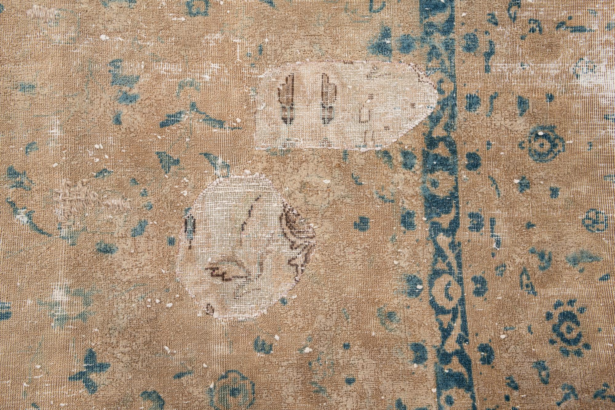 9' 6 x 12' Hand Knotted Ultra Vintage Persian Wool Rug