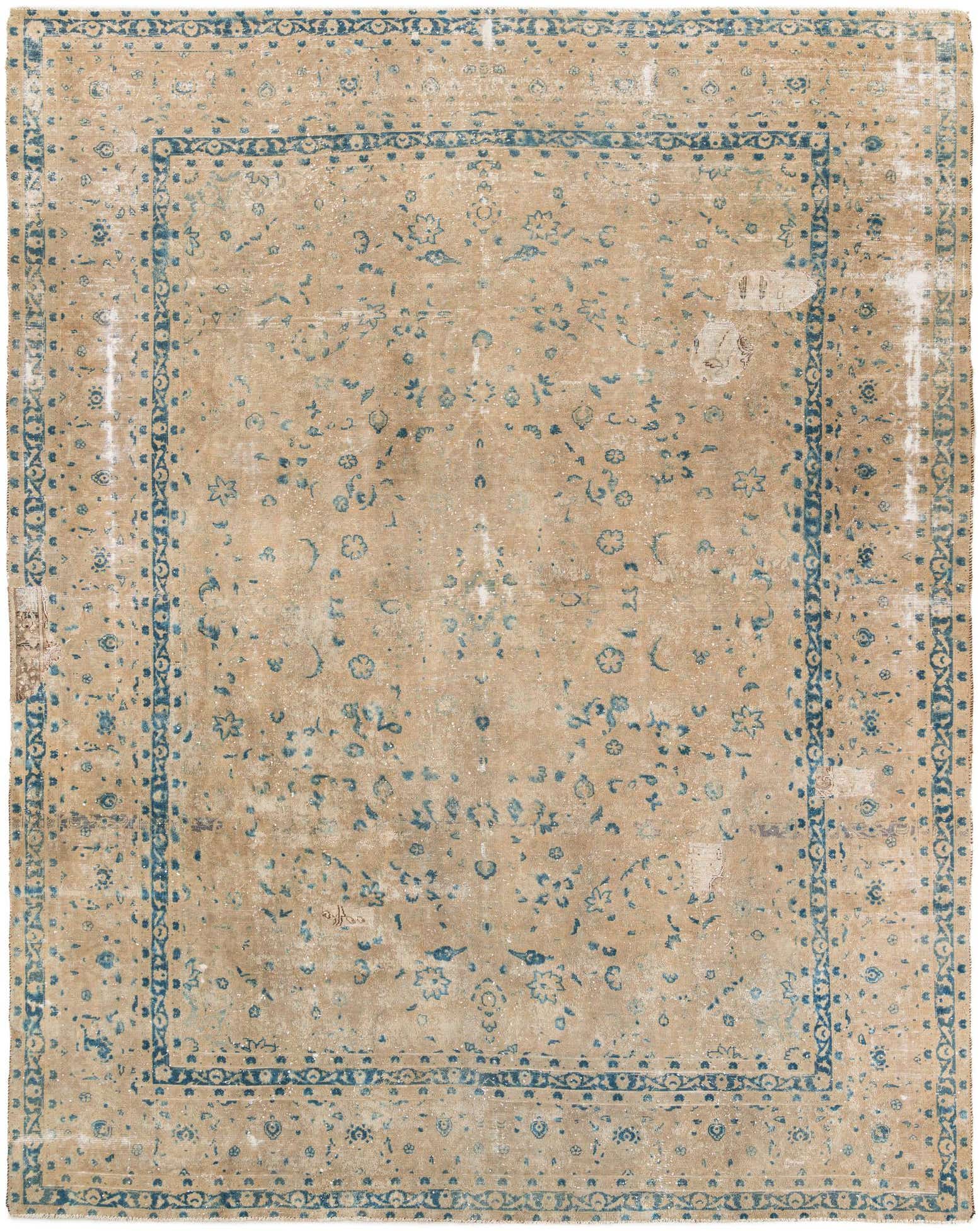 9' 6 x 12' Hand Knotted Ultra Vintage Persian Wool Rug