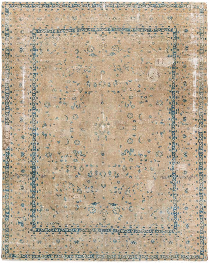 9' 6 x 12' Hand Knotted Ultra Vintage Persian Wool Rug