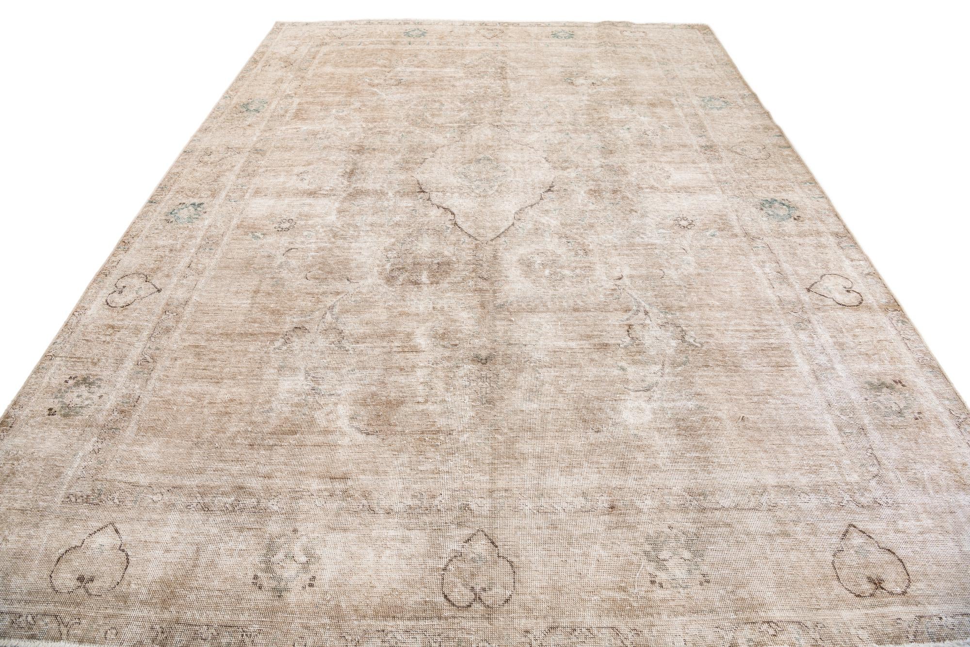 8' 5 x 11' 7 Hand Knotted Ultra Vintage Persian Wool Rug
