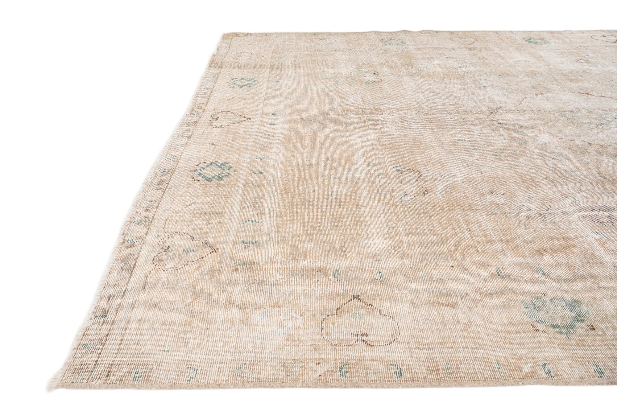 8' 5 x 11' 7 Hand Knotted Ultra Vintage Persian Wool Rug