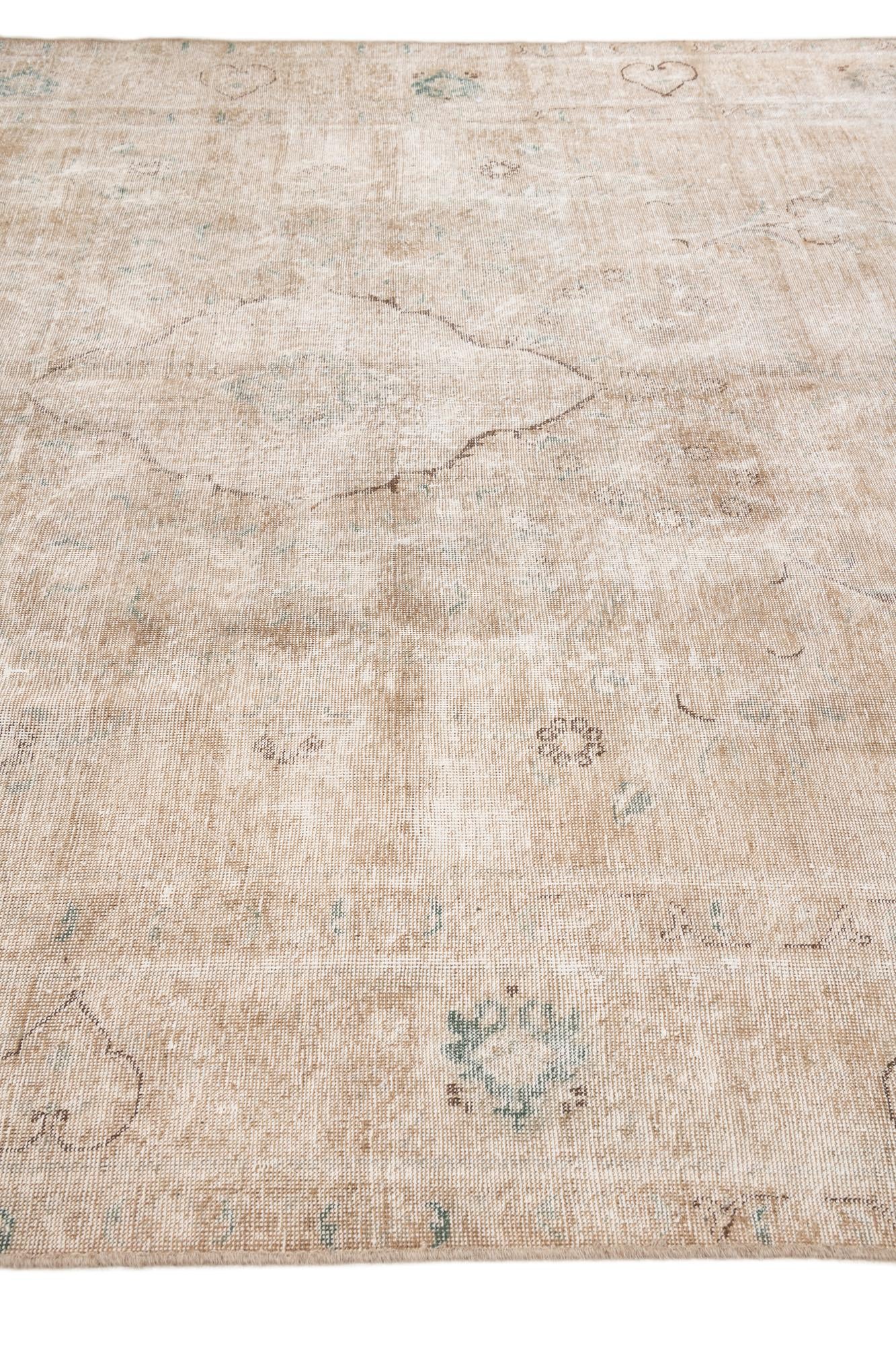 8' 5 x 11' 7 Hand Knotted Ultra Vintage Persian Wool Rug
