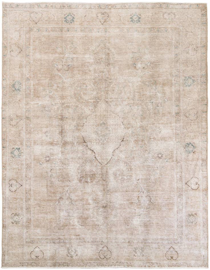 Detail image of 8' 5 x 11' 7 Hand Knotted Ultra Vintage Persian Wool Rug