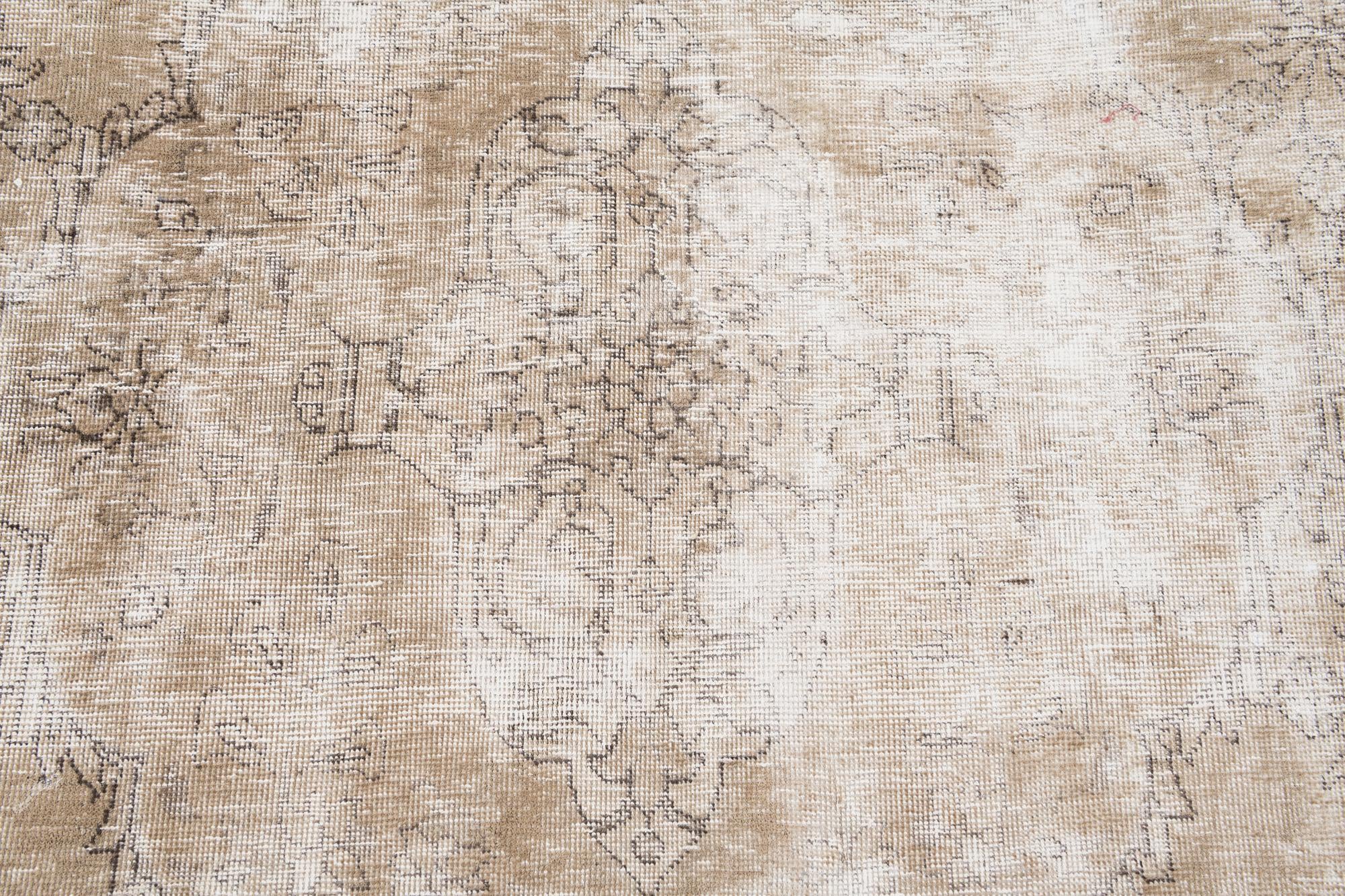 7' 10 x 11' 9 Hand Knotted Ultra Vintage Persian Wool Rug
