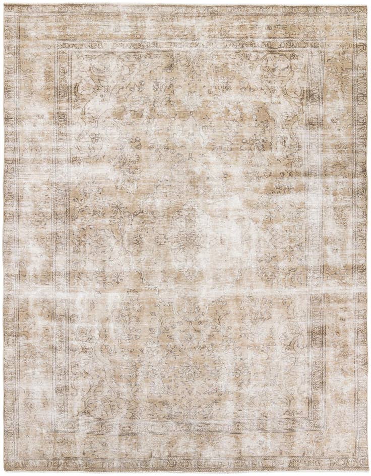 Detail image of 7' 10 x 11' 9 Hand Knotted Ultra Vintage Persian Wool Rug