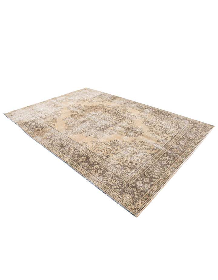 6' 10 x 9' 9 Hand Knotted Ultra Vintage Persian Wool Rug