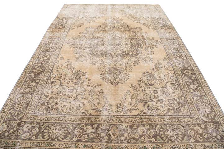 6' 10 x 9' 9 Hand Knotted Ultra Vintage Persian Wool Rug