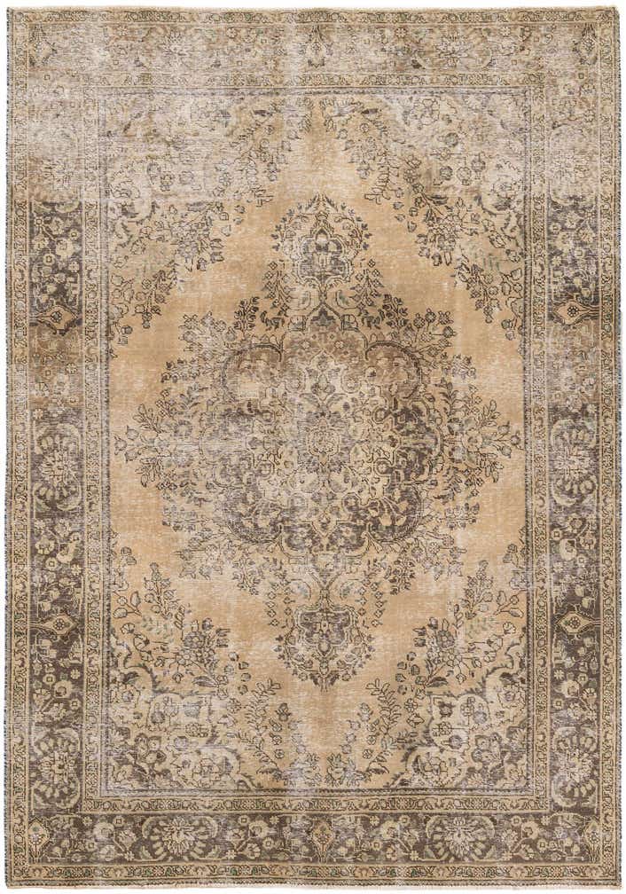 6' 10 x 9' 9 Hand Knotted Ultra Vintage Persian Wool Rug