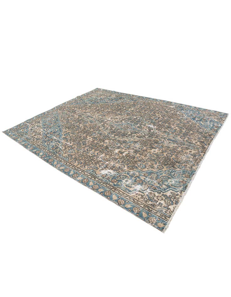 Detail image of 6' 7 x 8' Hand Knotted Ultra Vintage Persian Wool Rug