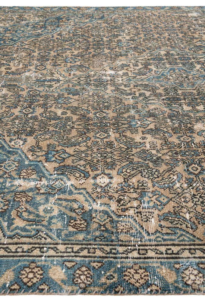 6' 7 x 8' Hand Knotted Ultra Vintage Persian Wool Rug