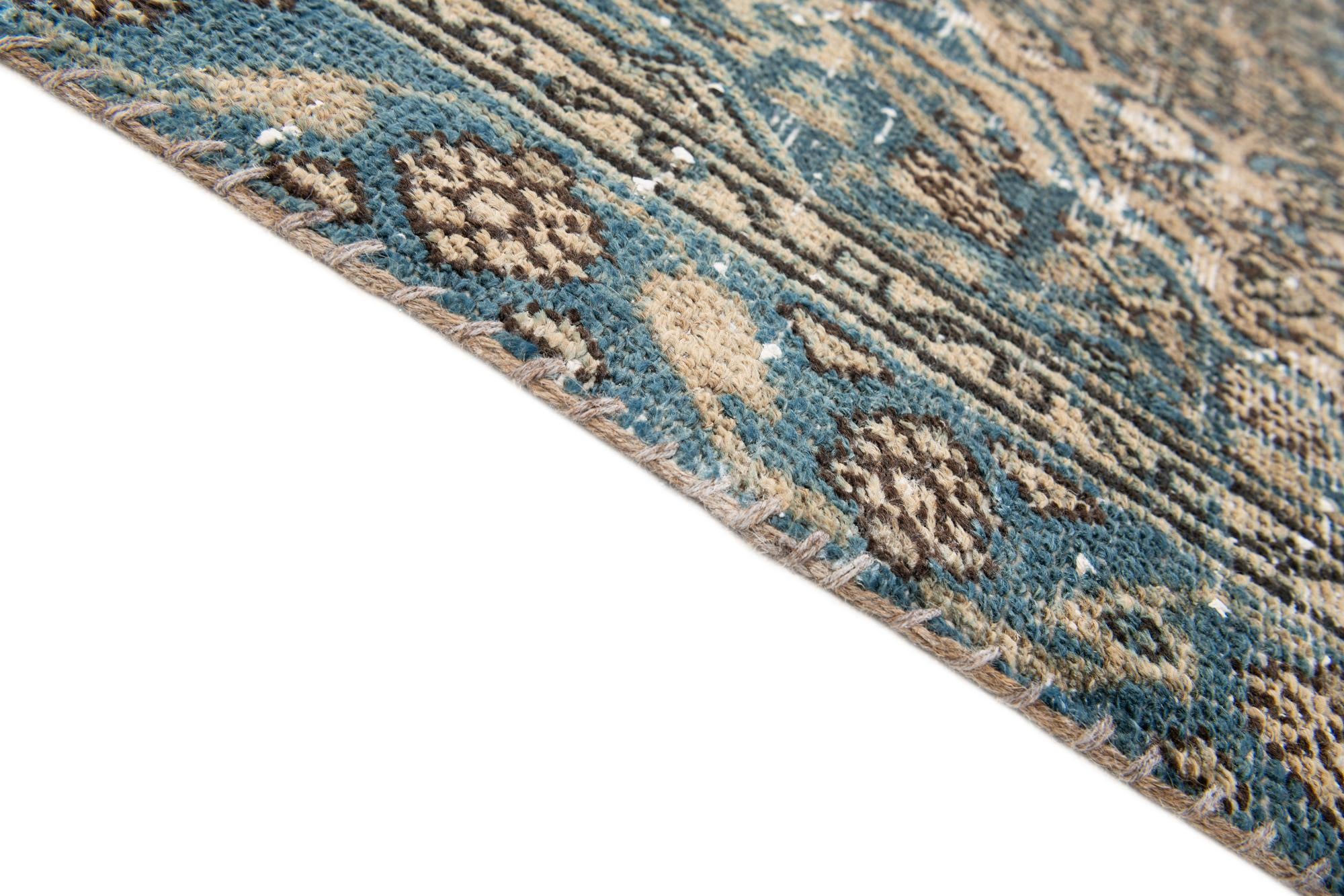 6' 7 x 8' Hand Knotted Ultra Vintage Persian Wool Rug