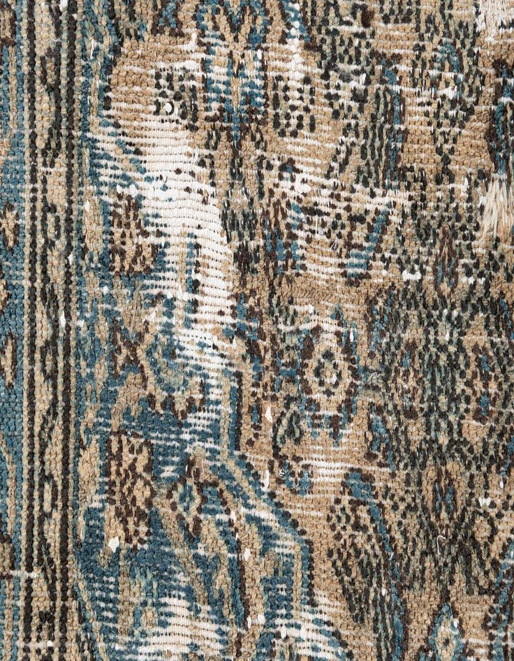 Detail image of 6' 7 x 8'  Hand Knotted Ultra Vintage Persian Wool Rug