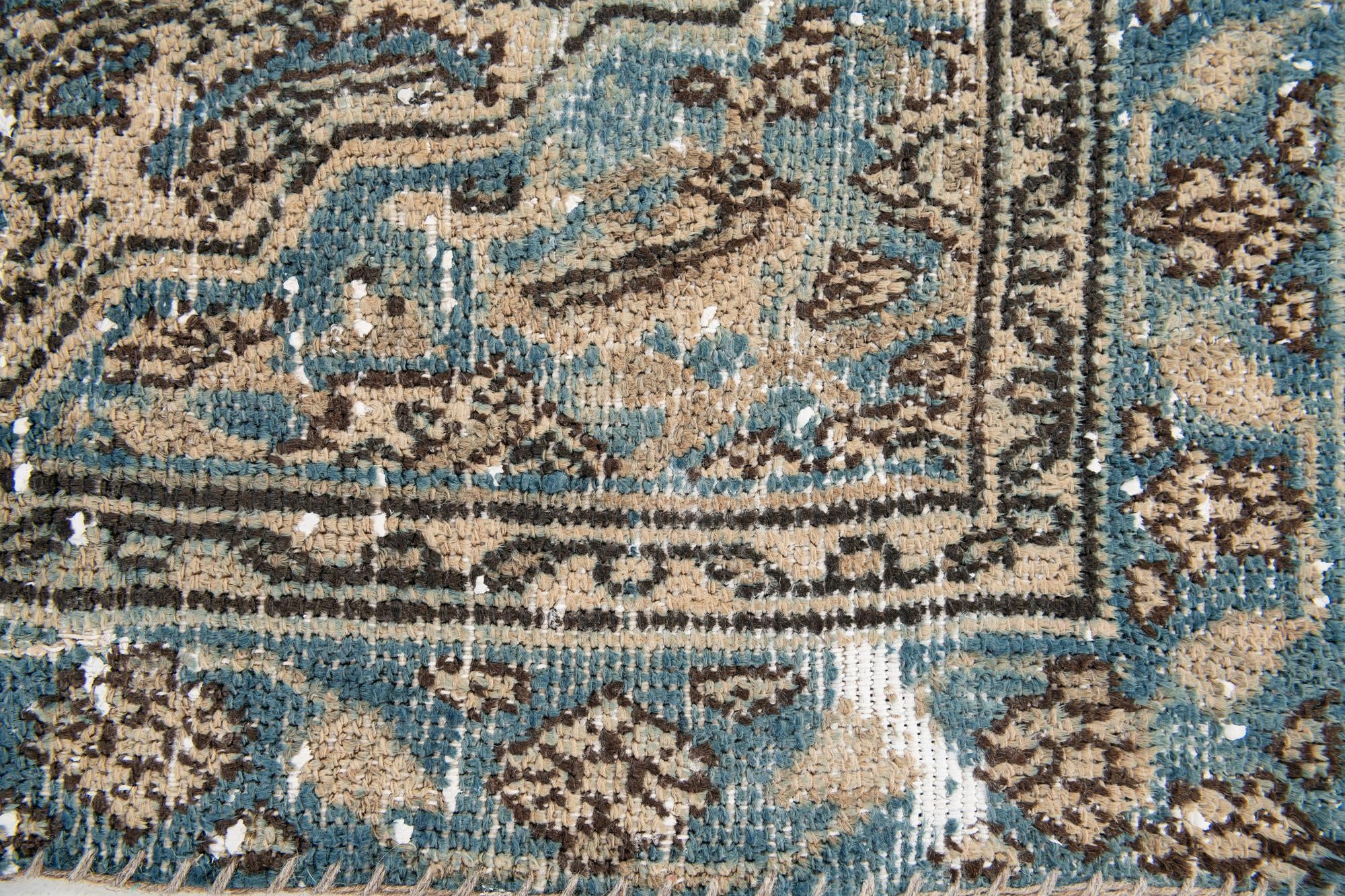 6' 7 x 8' Hand Knotted Ultra Vintage Persian Wool Rug