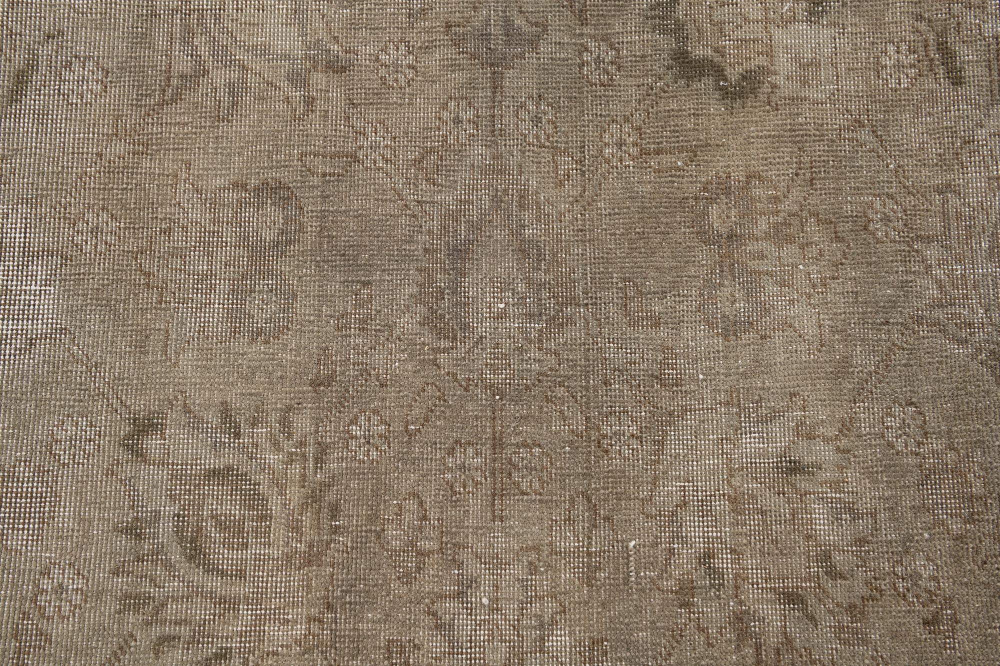 8' x 11' Hand Knotted Ultra Vintage Persian Wool Rug