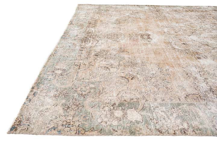 7' 1 x 10' Hand Knotted Ultra Vintage Persian Wool Rug