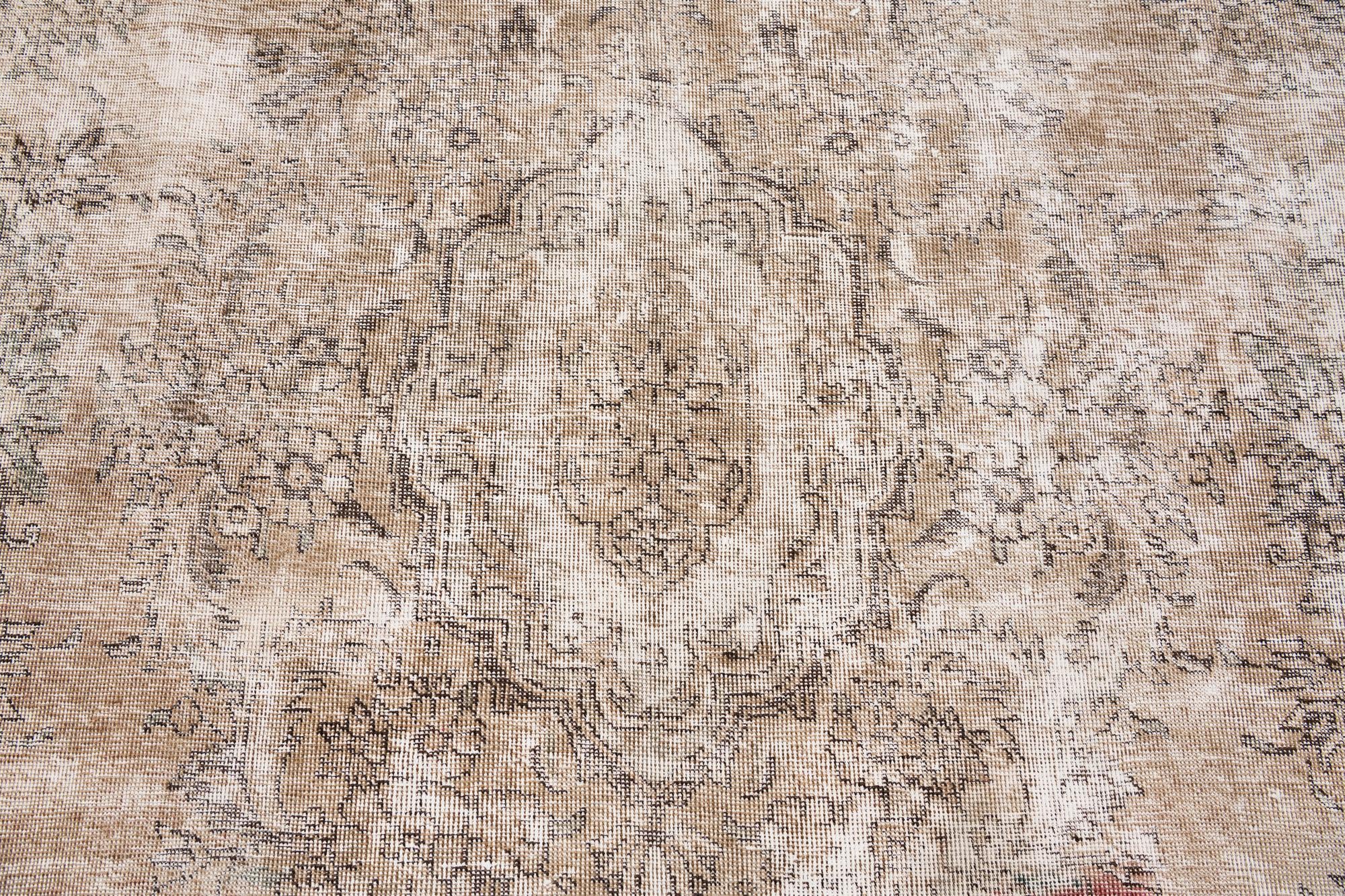7' 1 x 10' Hand Knotted Ultra Vintage Persian Wool Rug