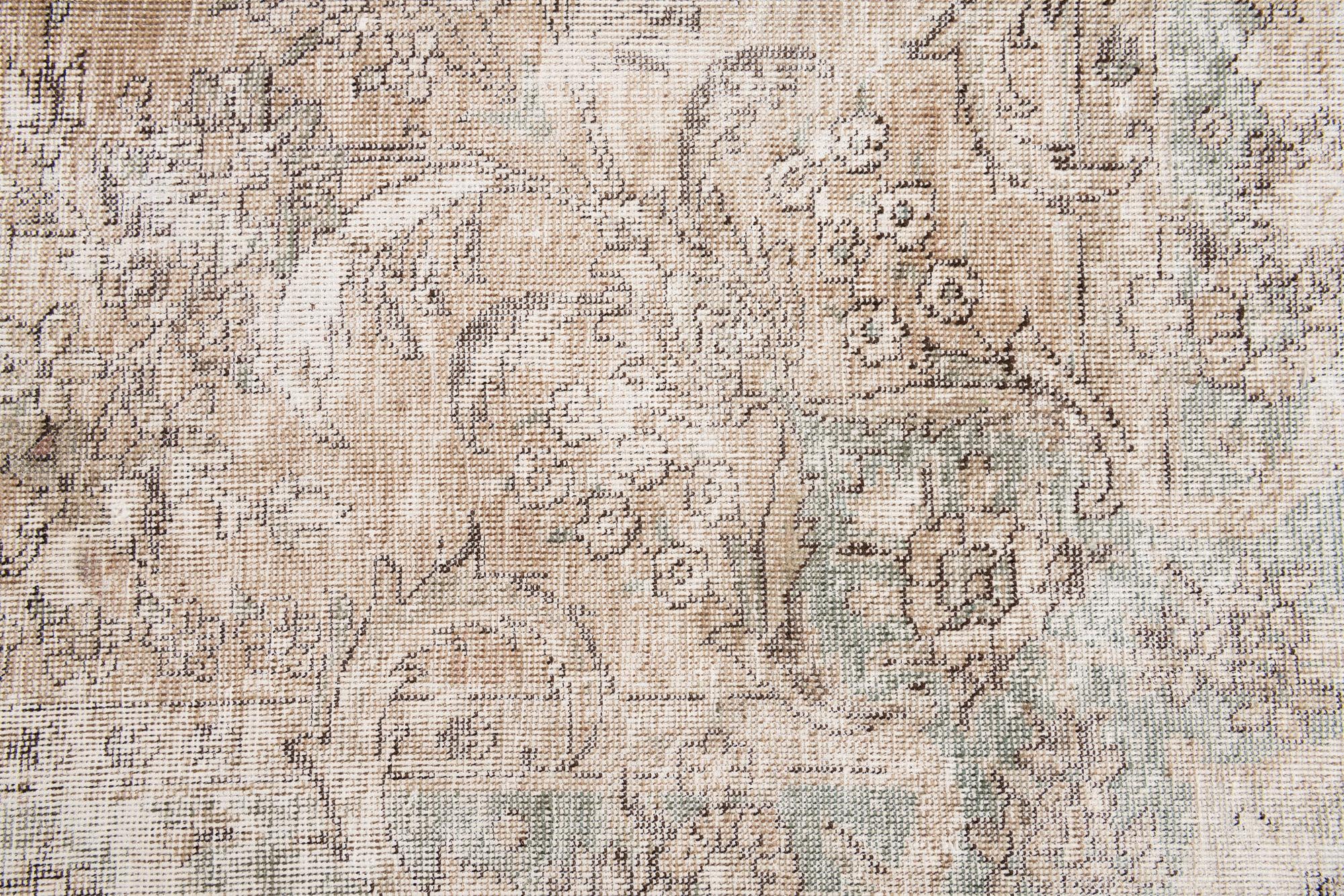 7' 1 x 10' Hand Knotted Ultra Vintage Persian Wool Rug