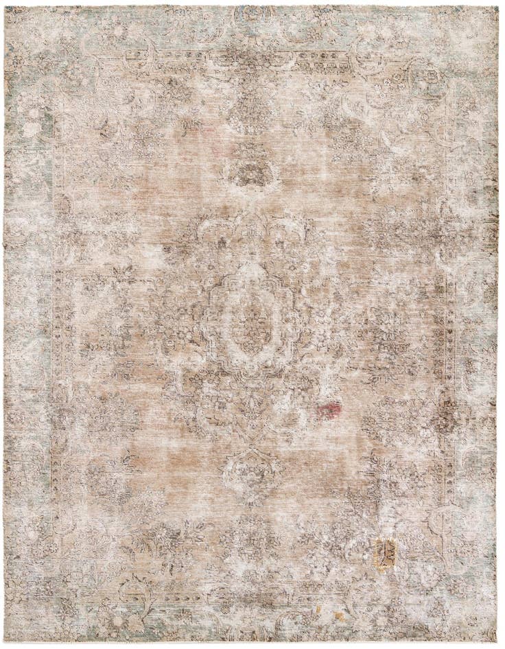 Detail image of 7' 1 x 10' Hand Knotted Ultra Vintage Persian Wool Rug