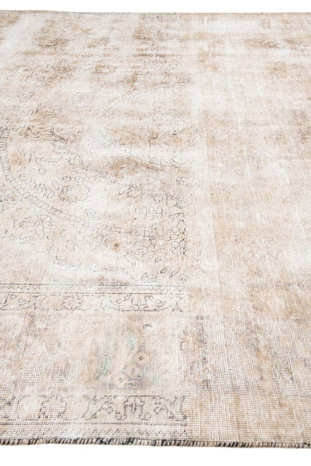 Detail image of 6' 9 x 9' 7 Hand Knotted Ultra Vintage Persian Wool Rug