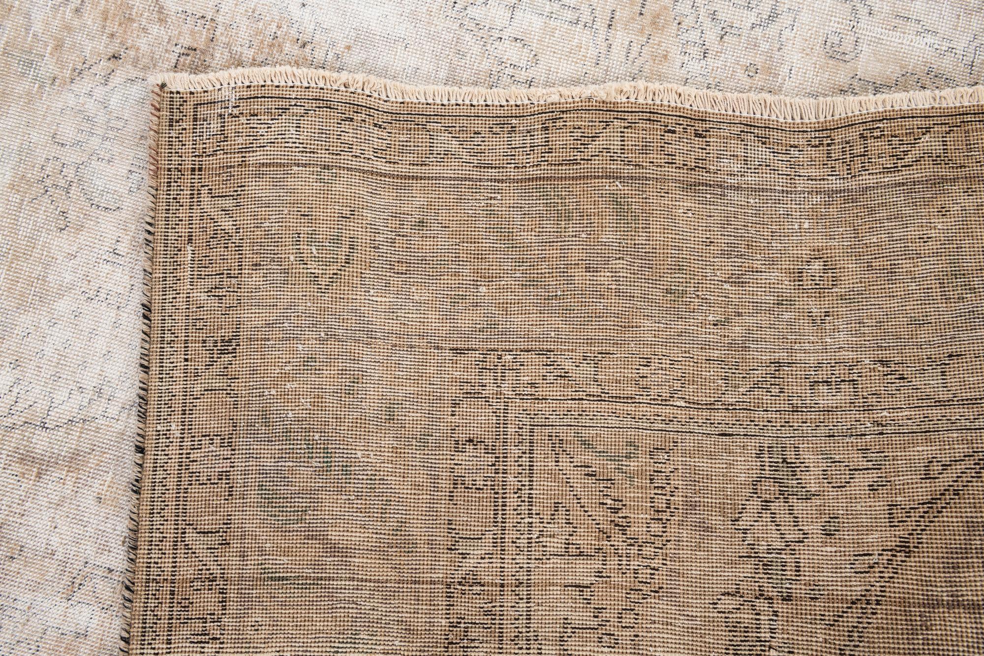 6' 9 x 9' 7 Hand Knotted Ultra Vintage Persian Wool Rug
