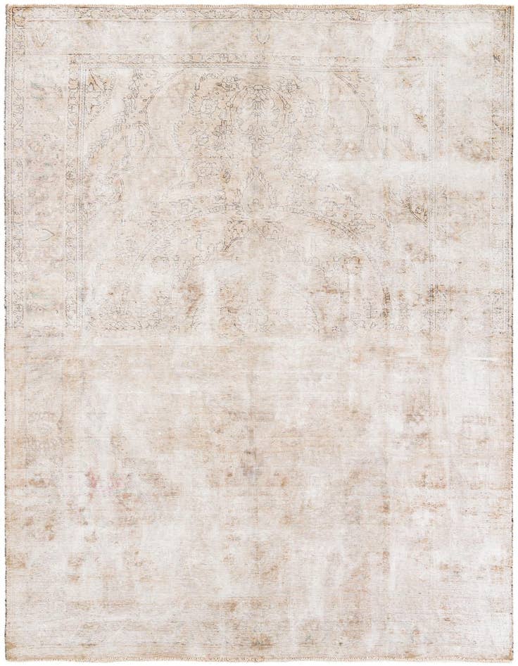 Detail image of 6' 9 x 9' 7 Hand Knotted Ultra Vintage Persian Wool Rug