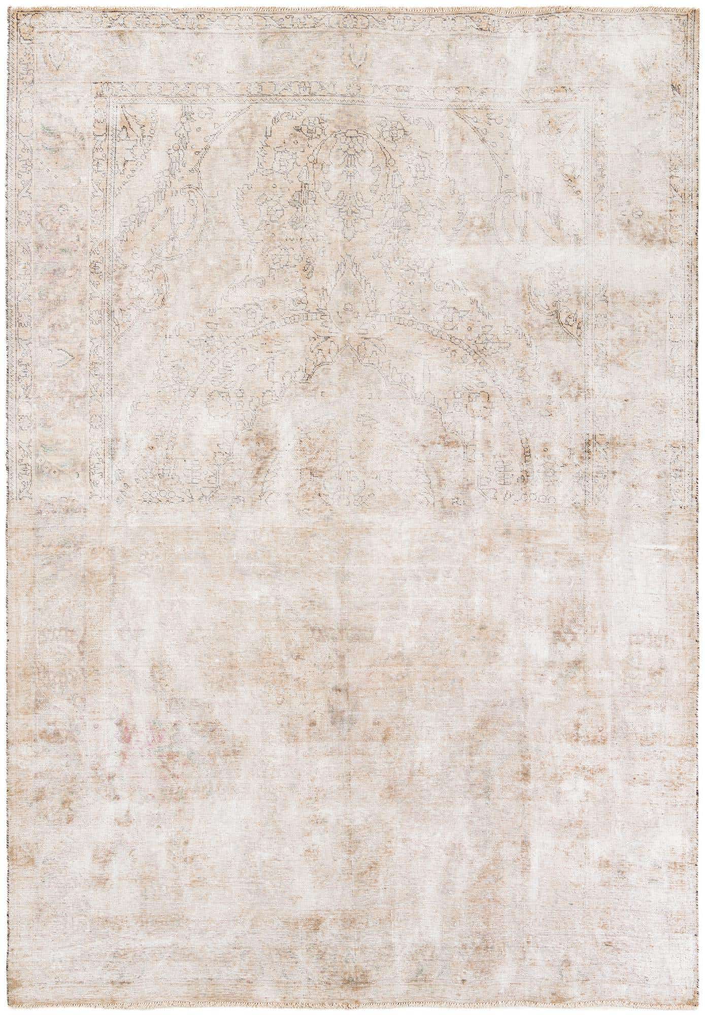 6' 9 x 9' 7 Hand Knotted Ultra Vintage Persian Wool Rug