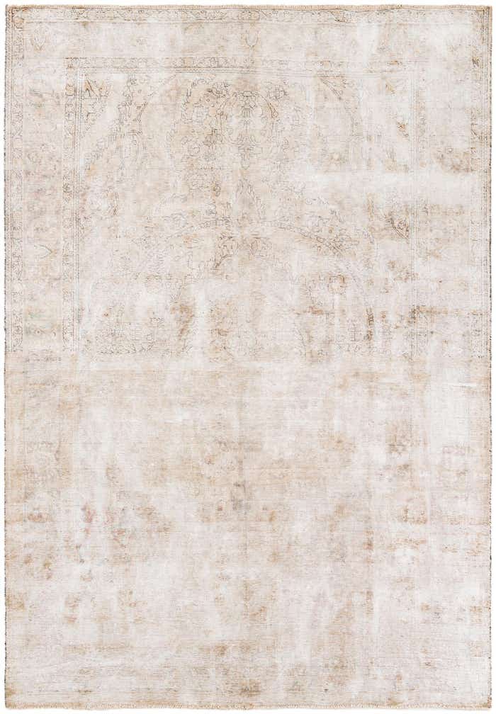 6' 9 x 9' 7 Hand Knotted Ultra Vintage Persian Wool Rug