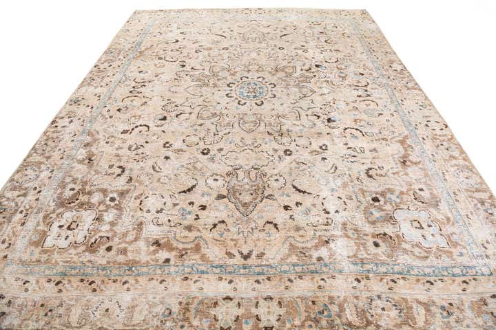 8' 8 x 11' 9 Hand Knotted Ultra Vintage Persian Wool Rug