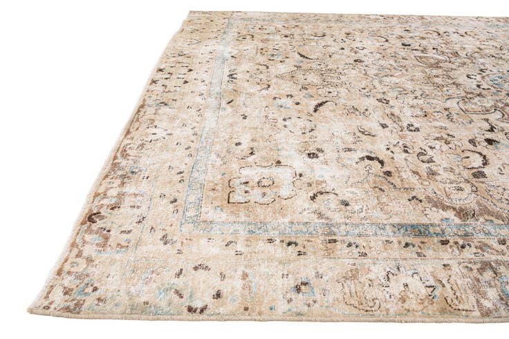Detail image of 8' 8 x 11' 9 Hand Knotted Ultra Vintage Persian Wool Rug