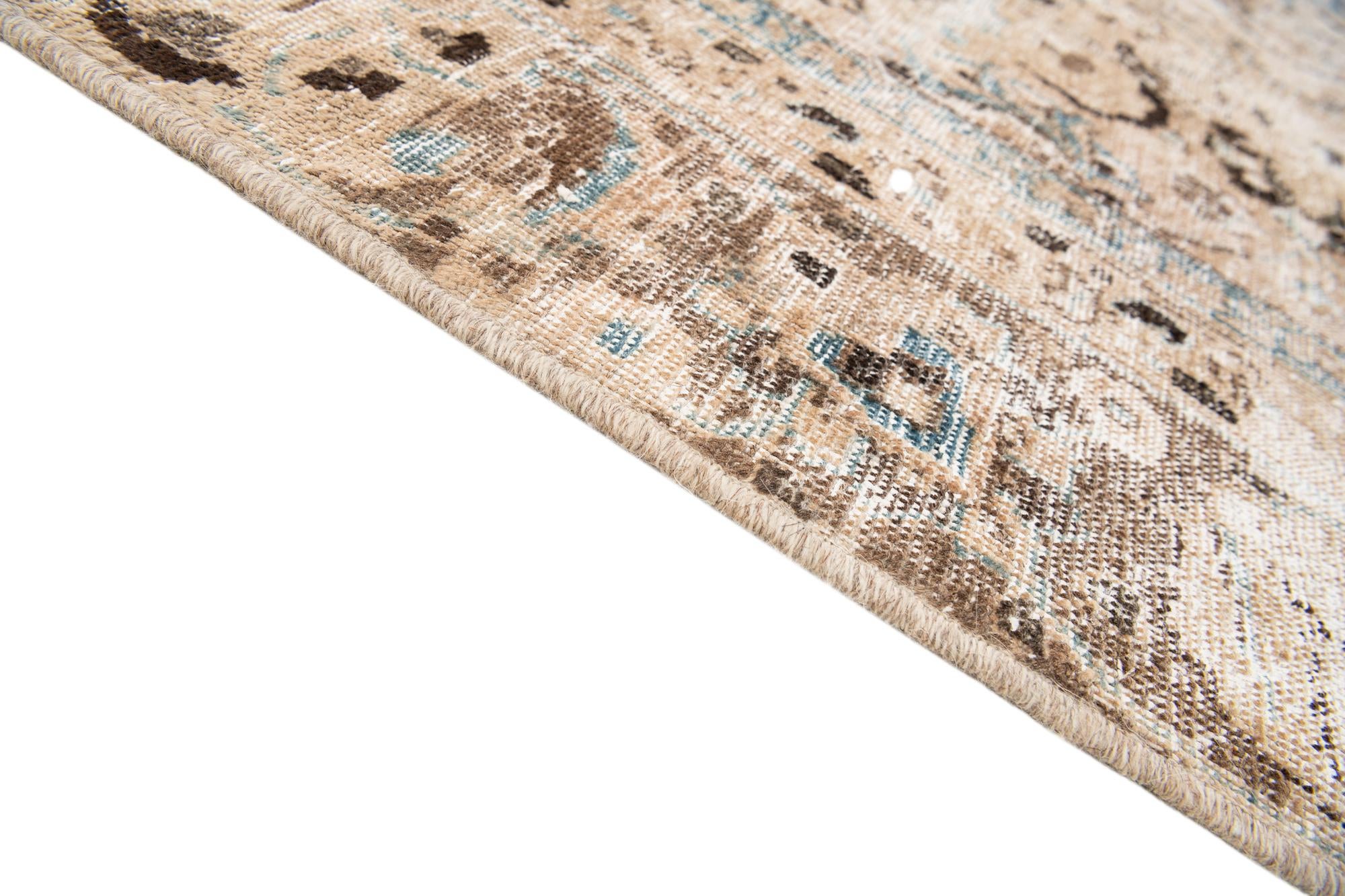 8' 8 x 11' 9 Hand Knotted Ultra Vintage Persian Wool Rug