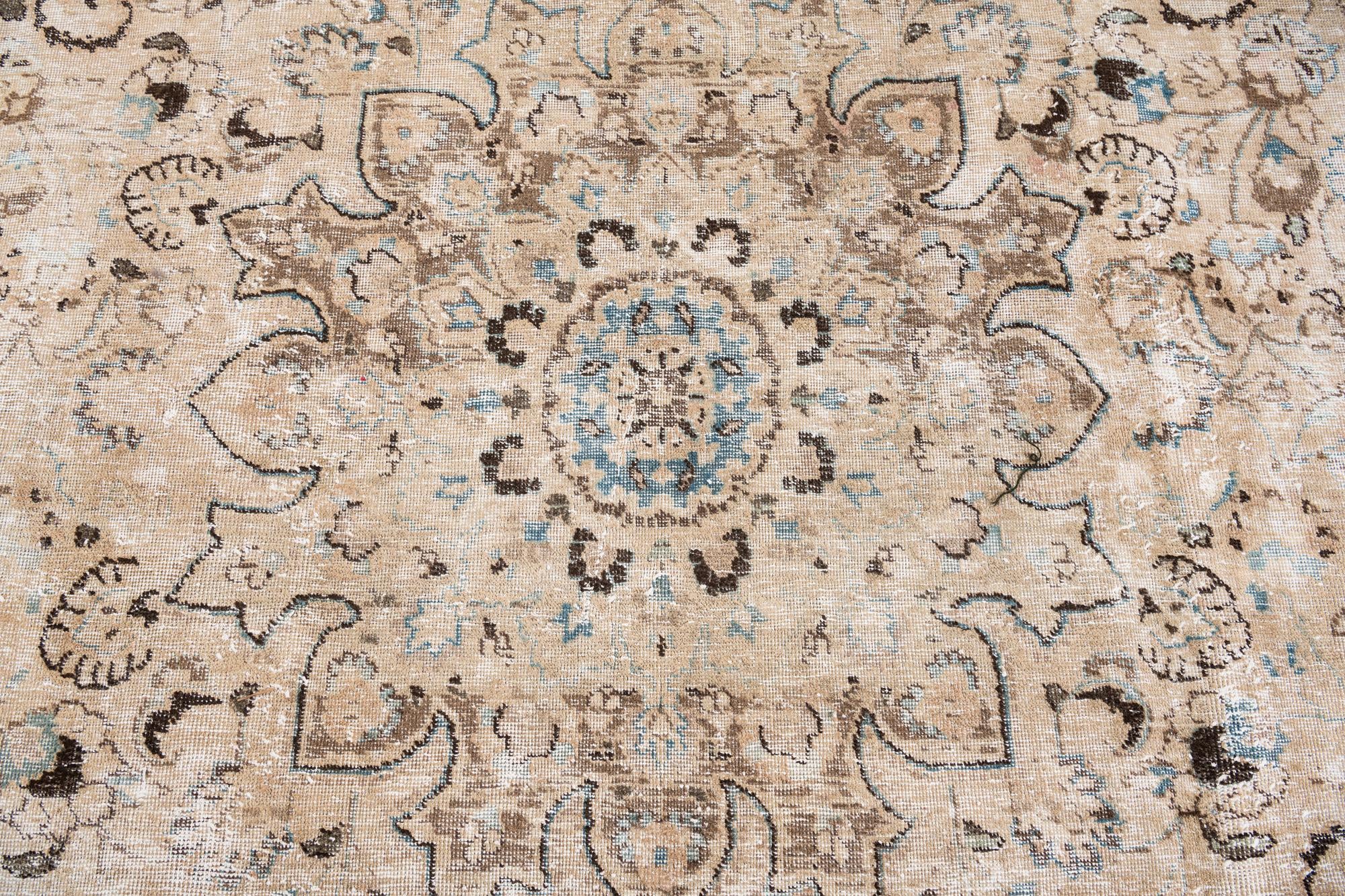 8' 8 x 11' 9 Hand Knotted Ultra Vintage Persian Wool Rug