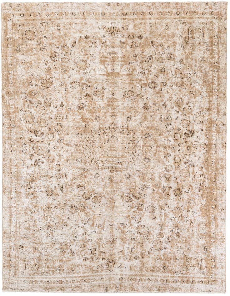 Detail image of 7' 7 x 10' 9 Hand Knotted Ultra Vintage Persian Wool Rug
