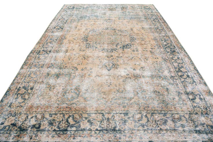 Detail image of 8' 1 x 12' Hand Knotted Ultra Vintage Persian Wool Rug