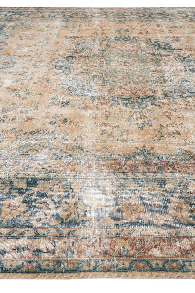 8' 1 x 12' Hand Knotted Ultra Vintage Persian Wool Rug