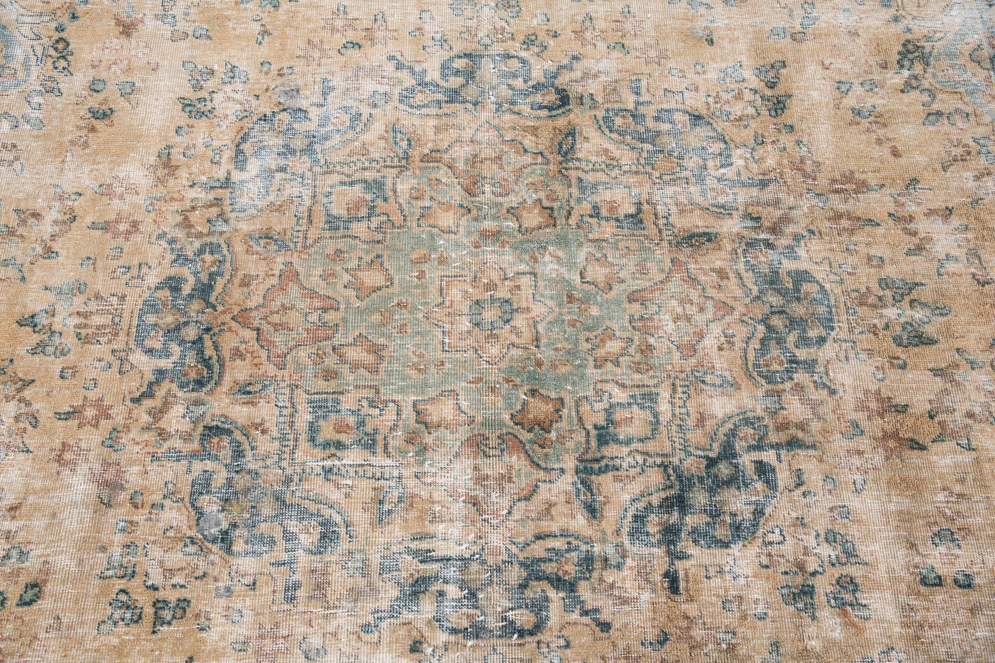 8' 1 x 12' Hand Knotted Ultra Vintage Persian Wool Rug