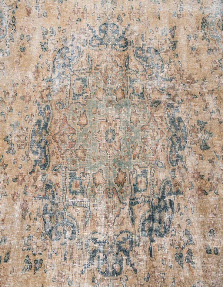 Detail image of 8' 1 x 12'  Hand Knotted Ultra Vintage Persian Wool Rug