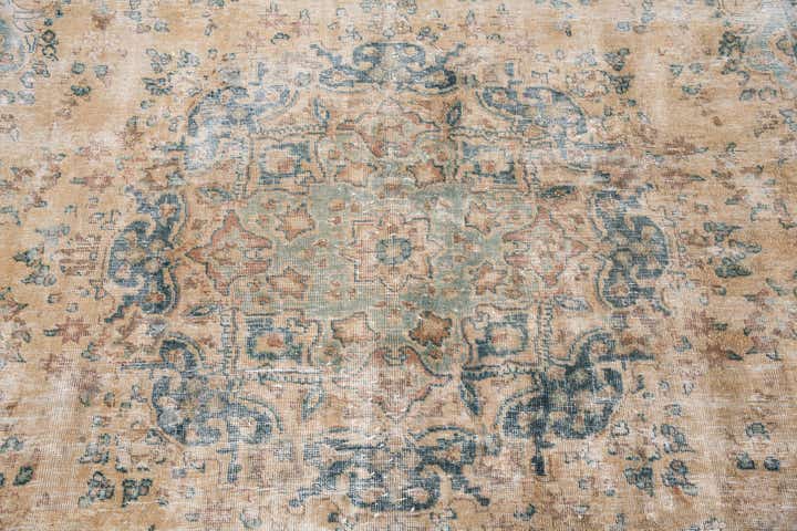 8' 1 x 12' Hand Knotted Ultra Vintage Persian Wool Rug