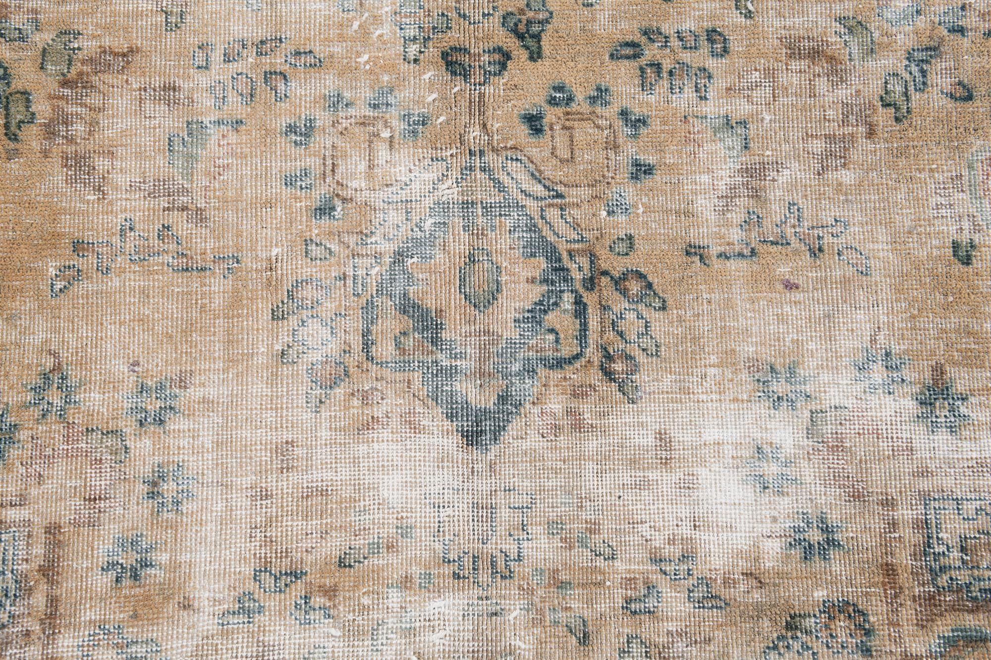 8' 1 x 12' Hand Knotted Ultra Vintage Persian Wool Rug