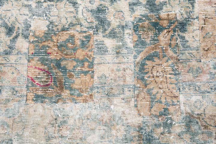 8' 1 x 12' Hand Knotted Ultra Vintage Persian Wool Rug