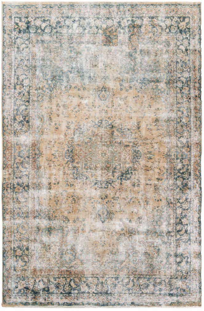 8' 1 x 12' Hand Knotted Ultra Vintage Persian Wool Rug