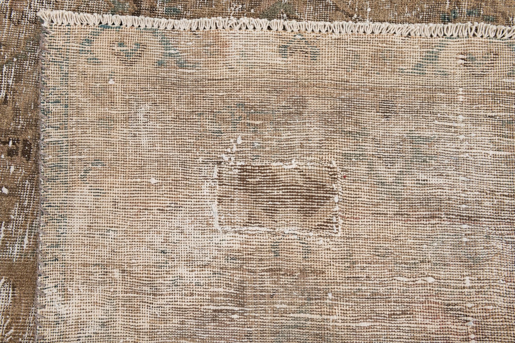 9' 7 x 11' 2 Hand Knotted Ultra Vintage Persian Wool Rug
