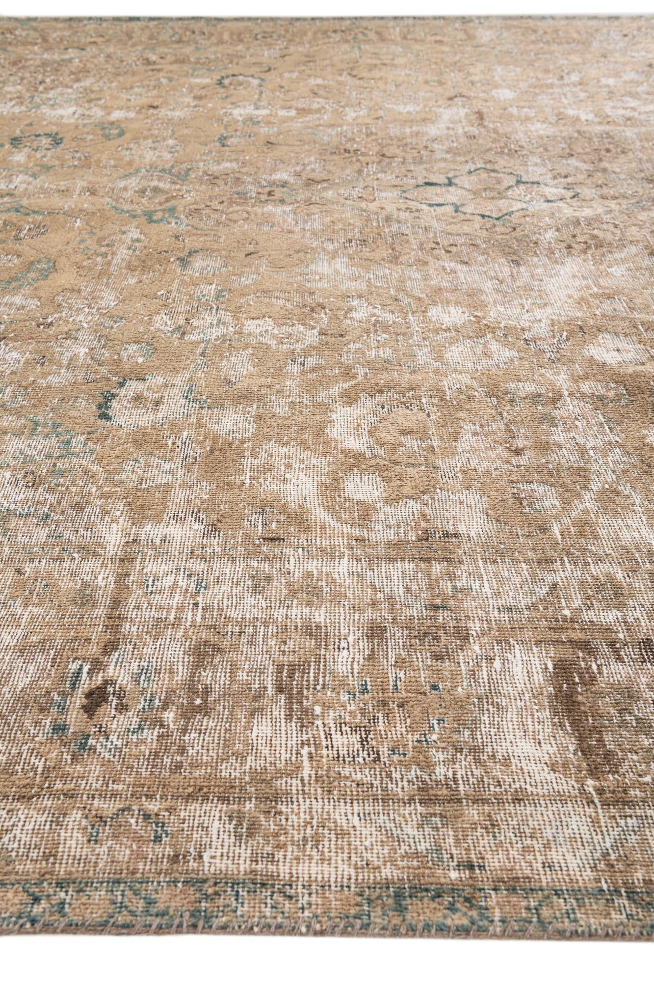 9' 7 x 11' 2 Hand Knotted Ultra Vintage Persian Wool Rug