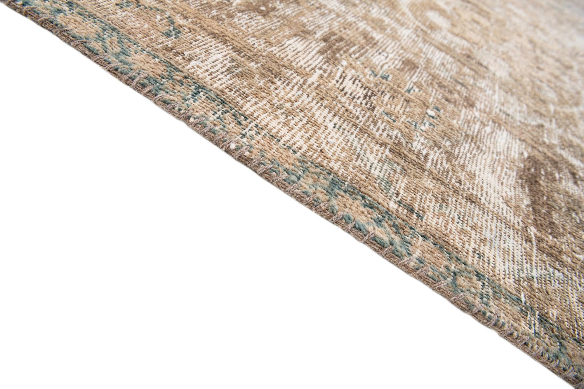9' 7 x 11' 2 Hand Knotted Ultra Vintage Persian Wool Rug