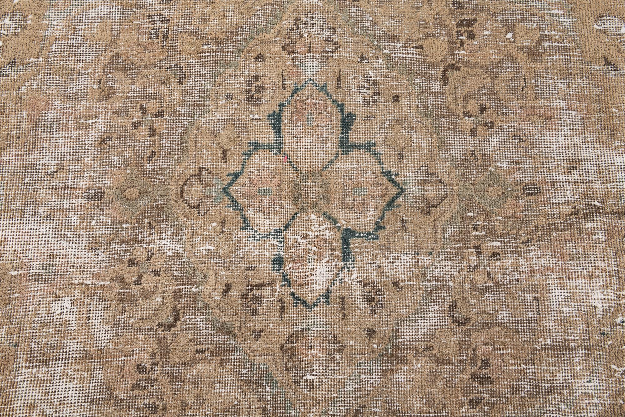 9' 7 x 11' 2 Hand Knotted Ultra Vintage Persian Wool Rug