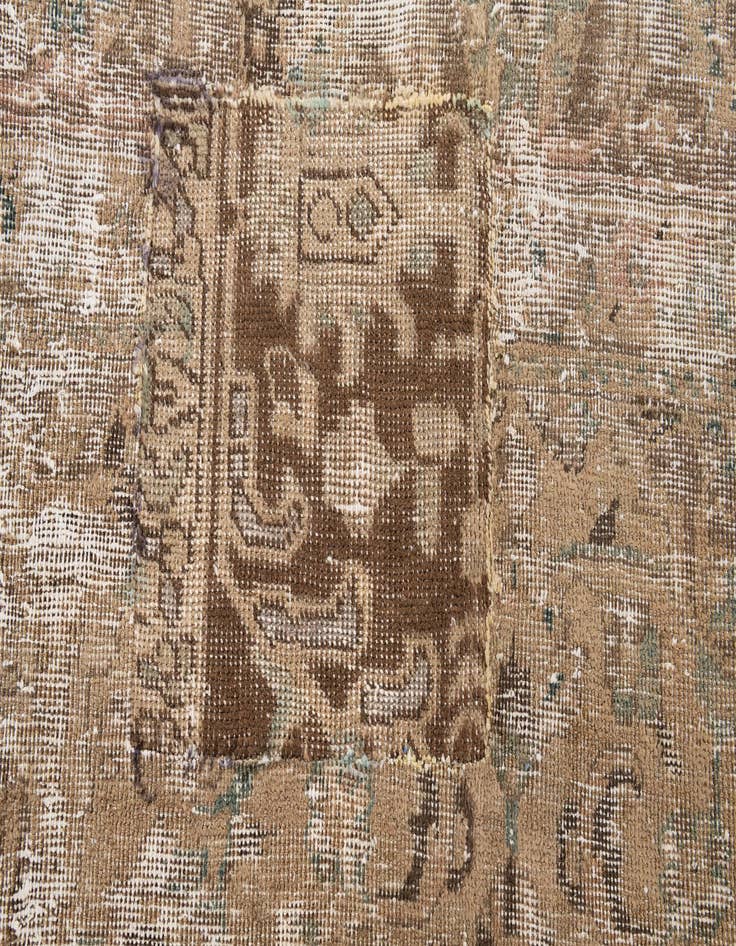 Detail image of 9' 7 x 11' 2  Hand Knotted Ultra Vintage Persian Wool Rug