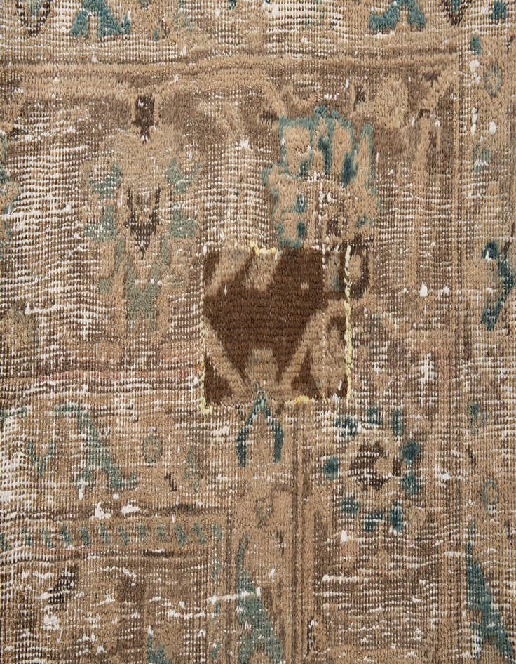 Detail image of 9' 7 x 11' 2  Hand Knotted Ultra Vintage Persian Wool Rug