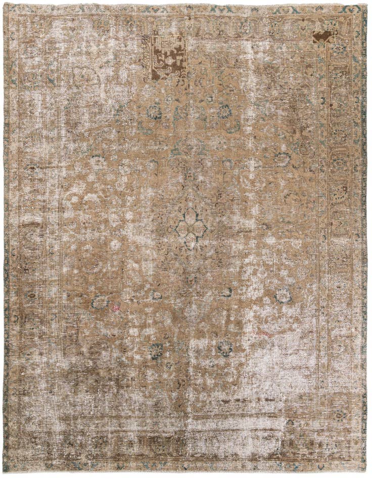 Detail image of 9' 7 x 11' 2 Hand Knotted Ultra Vintage Persian Wool Rug