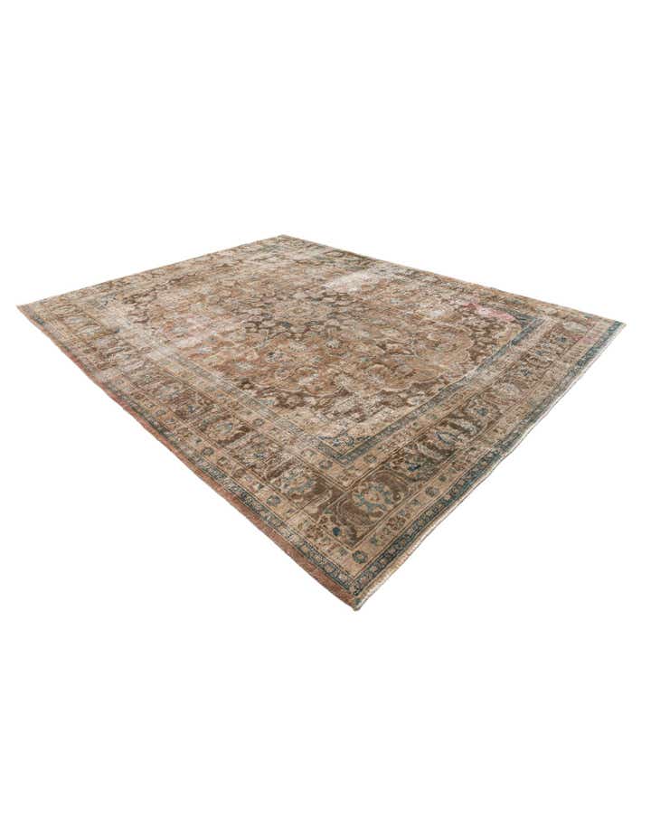 9' 4 x 11' 10 Hand Knotted Ultra Vintage Persian Wool Rug